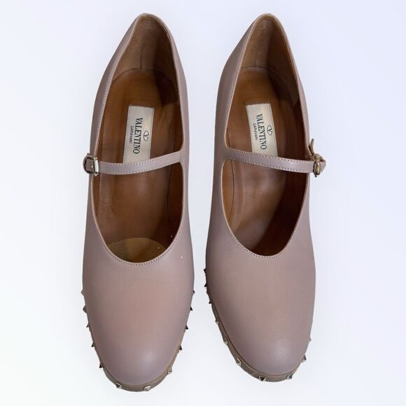 Valentino Calfskin Soul Rockstud Mary Jane Pumps 37.5 - Picture 3 of 8